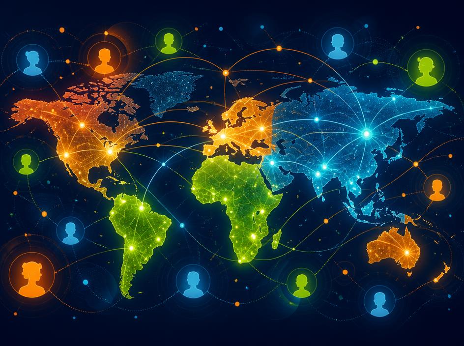 Mapa global de la red de franquicias